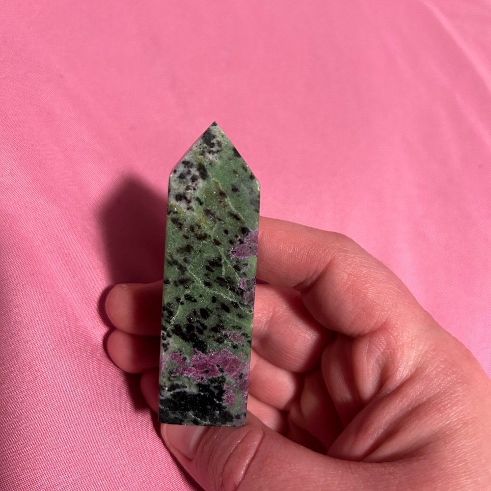 Ruby Zoisite Crystal Tower
